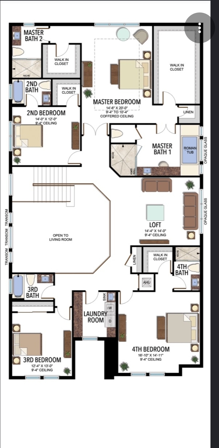 Home 2 upper-level floor plan